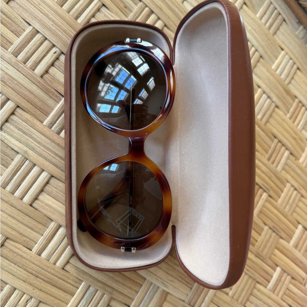 Longchamp Round Sunglasses And Case. Made In Paris. Like New.